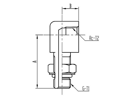 CT25 90°O-ring boss Adjustable Elbow