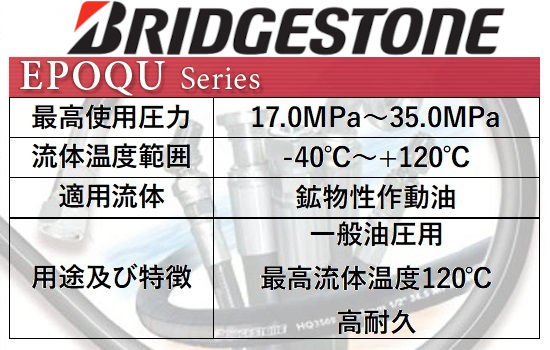 エポーク(EPOQU) 耐摩耗・120℃用　油圧ホース コード：EQ