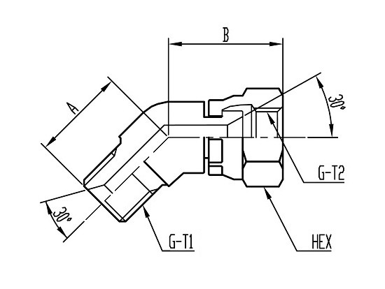 CH50 45°Converion Elbow コード：CH50 相当品コード：UL45(1609)