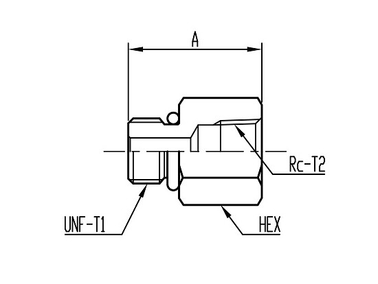 UN43 O-ring boss Connector