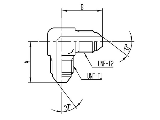 UN21 90°Elbow コード：UN21 相当品コード：SR14U90,4021