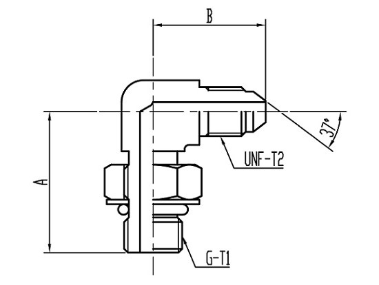 UN86 90°O-ring boss Adjustable Elbow