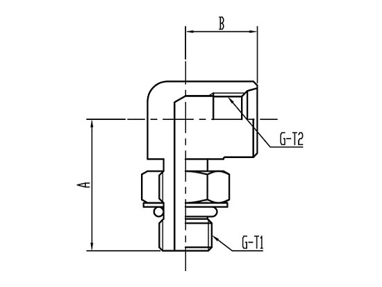 FT73 90°O-ring boss Adjustable Elbow コード：FT73 相当品コード：SWOOMLOP