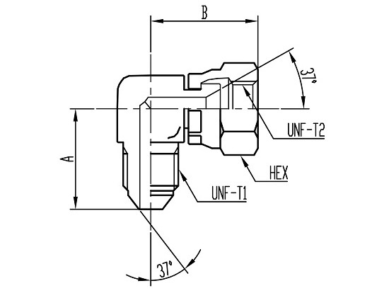 UN22 90°Union Elbow コード：UN22 相当品コード：UL90(1613)U,4022