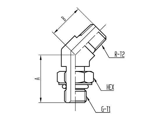 CT06 45°Adjustable Elbow