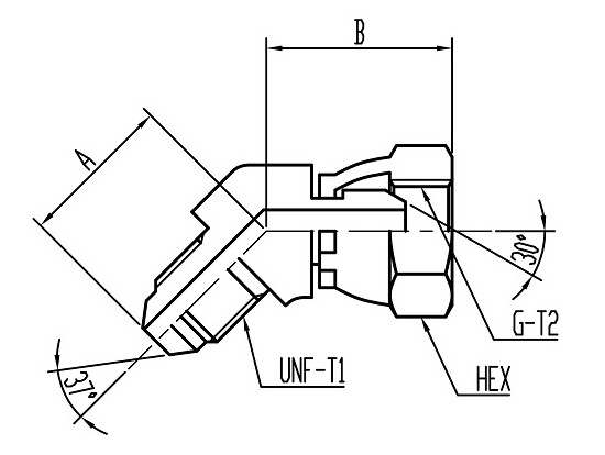 CH59UG 45°Conversion Elbow