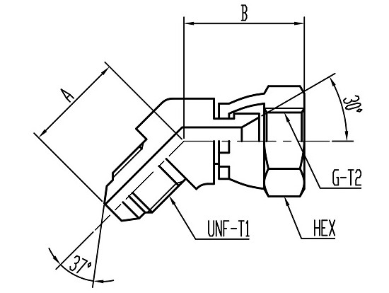 FT22UG 45°Union Elbow