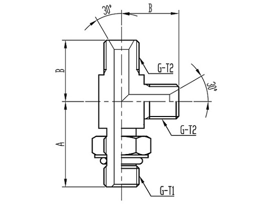 SP70 O-ring boss Adjustable Tee コード：SP70 相当品コード：SWOT-G1-W-G1,9070