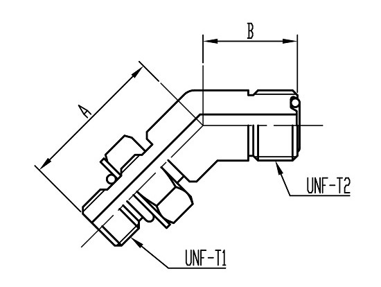 FS42 ORS 45°Adjustable Elbow コード：FS42 相当品コード：SWO6ORFSU