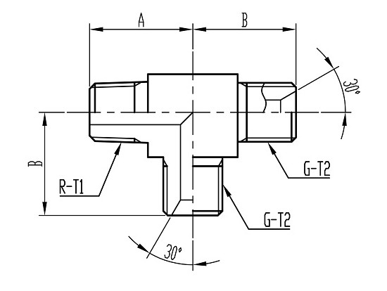 SP51(同径) Tee コード：SP51 相当品コード：9051,T-G1-R-G1