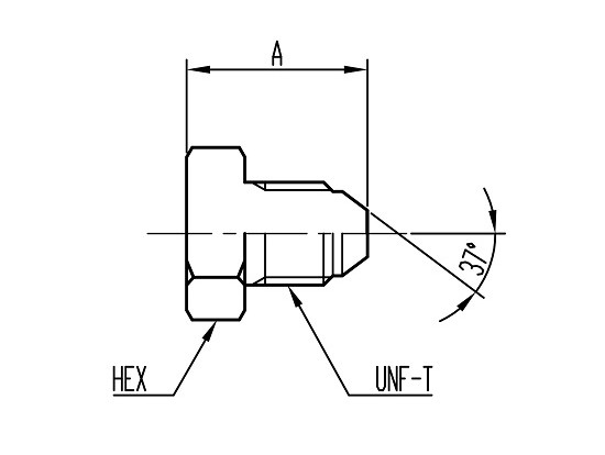 FT50U Plug / 37°Flare コード：FT50U 相当品コード：1050UNF,MS1U