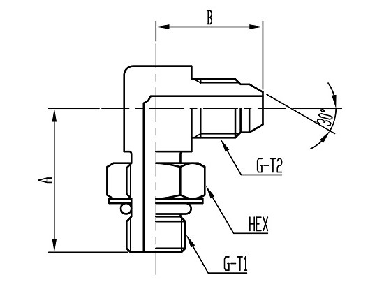 FT86(同径) 90°O-ring boss Adjustable Elbow コード：FT86 相当品コード：1086,SWO3