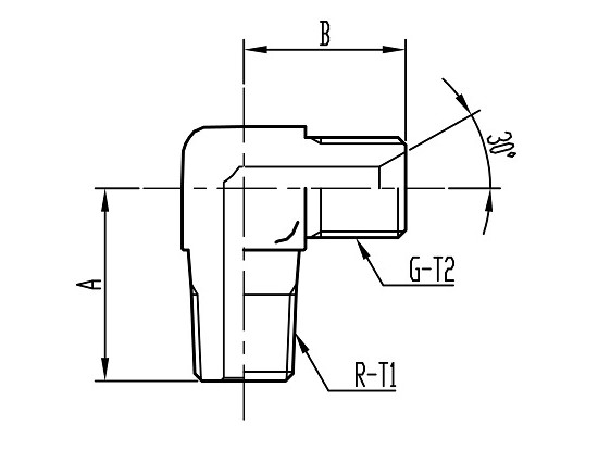 FTS34(異径) SUS 90°Elbow コード：FTS34-1 相当品コード：5034,SUS-SR34