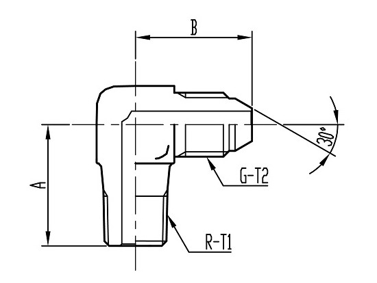 FTS33(同径) SUS 90°Elbow コード：FTS33 相当品コード：5033,SUS-SR33