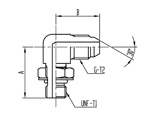 CT28 90°O-ring boss Adjustable Long Elbow コード：CT28 相当品コード：1128,SWO3GU