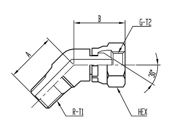 FT61 45°Union Elbow