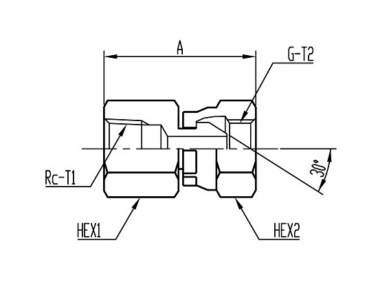 FT08(同径) Swivel connector コード：FT08 相当品コード：1008,SR08